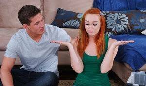 Sexy red head with a hot ass fucks her friend's brother on fanspics.net