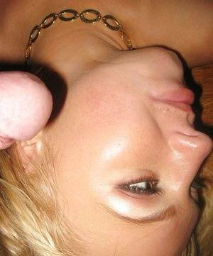 Young blonde Ally Kay loves full dick in her throat and cum on face on fanspics.net