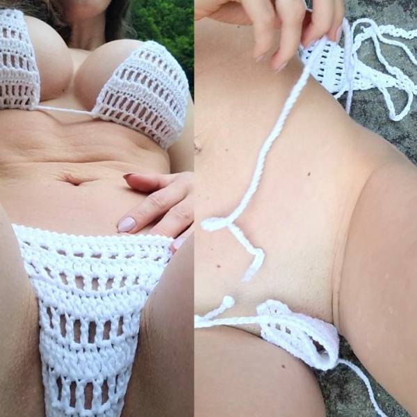 Abby Opel Nude White Knitted Bikini  Video  - Usa on fanspics.net
