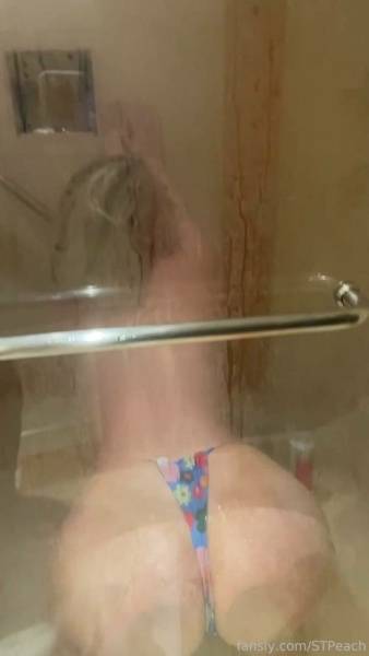 STPeach Topless Shower Ass Tease Fansly Video  on fanspics.net