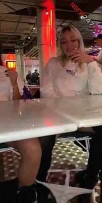 Unikorn Latina girls flashing pussy in restaurant snapchat premium xxx porn videos on fanspics.net