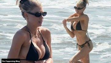 Charlotte McKinney & Nathan Kostechko Hit The Beach in Santa Monica on fanspics.net