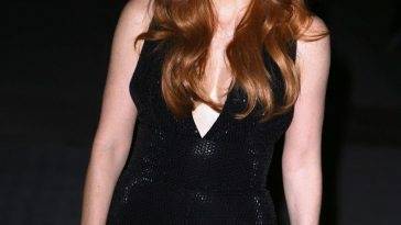 Jessica Chastain Looks Hot at the Ralph Lauren Fall 2022 Fashion Show in NYC on fanspics.net