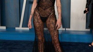 Halsey Looks Hot in a See-Through Dress at the 2022 Vanity Fair Oscar Party on fanspics.net