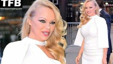 Pamela Anderson Heads to Good Morning America (107 Photos + Video) on fanspics.net