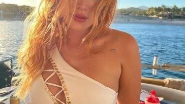 Bella Thorne Looks Hot in a White Bikini on fanspics.net