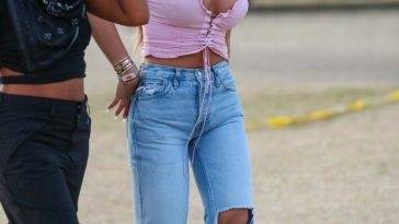 Brielle Bierman Bears Ample Cleavage at Coachella For Day 3 Weekend 2 on fanspics.net