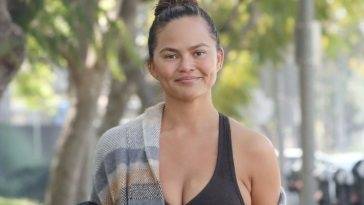 Busty Chrissy Teigen is Seen in Beverly Hills on fanspics.net