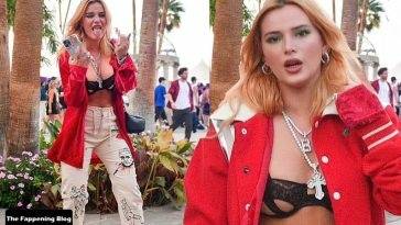 Bella Thorne is Seen at Coachella 19s Neon Festival on fanspics.net