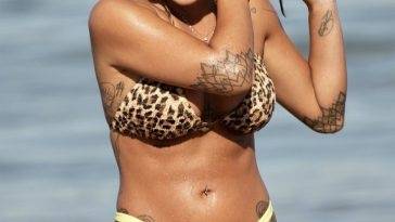 Ella Ding Shows Off Her Amazing Bikini Body at the Brighton Beach Huts on fanspics.net