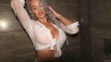 Laci Kay Somers Topless Wet Shower Video  on fanspics.net