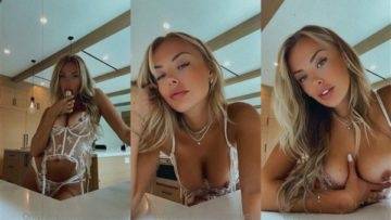 Corinna Kopf Nude Teasing in White Lingerie Video  on fanspics.net