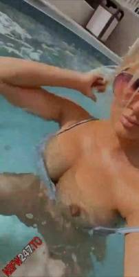 Sydney Fuller swimming pool boobs flashing snapchat premium porn videos on fanspics.net