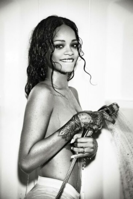 Rihanna Nude Topless Shower Photoshoot Set  - Barbados on fanspics.net