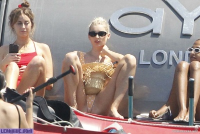  Elsa Hosk Caught By Paparazzi In Bikini On A Yacht on fanspics.net