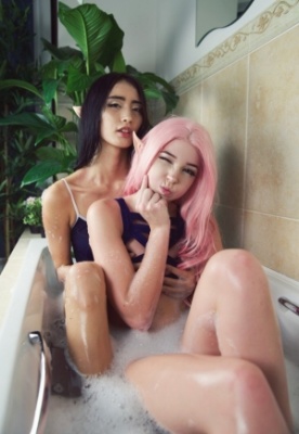 Belle Delphine Nude Bath Photoshoot  on fanspics.net