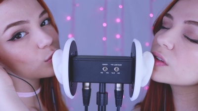 Maimy ASMR Patreon - Twins - Ear Noms, Kissing, Inaudible Whispers on fanspics.net