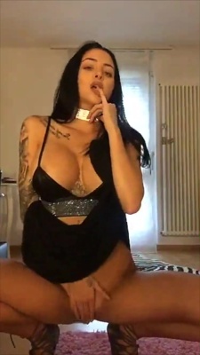 Celine Centino sexy black skirt striptease snapchat premium xxx porn videos on fanspics.net