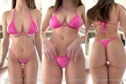 Christina Khalil Pink Bikini Tease Video  on fanspics.net