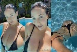 Angela White OnlyFans Teasing You in Pool Video on fanspics.net