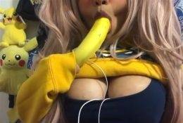 ASMR Pika Patreon Banana Lollipop Video on fanspics.net