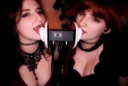 AftynRose ASMR Twin Ear Licking & Biting Babes Video on fanspics.net