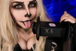KittyKlaw ASMR Skeleton Licking & Mouth Sounds on fanspics.net