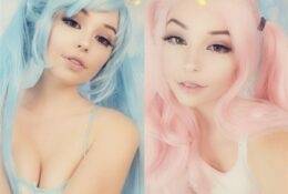 Belle Delphine Blue & Pink hair Snapchat Photoshoot on fanspics.net