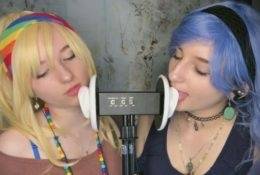 ASMR Twin Ear Licking Lesbian Edition on fanspics.net