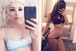 Belle Delphine in Black Thong Sexy Photos And Shower Video on fanspics.net
