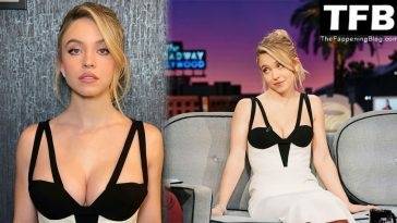 Sydney Sweeney Shows Off Her Sexy Boobs on 18The Late Late Show with James Corden 19 Show in LA (16 Photos + Video) on fanspics.net