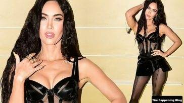 Megan Fox Poses in a Sexy Outfit at the Jimmy Choo X Mugler Collaboration Event in LA on fanspics.net