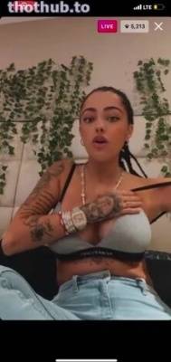 Malu Trevejo (8) IG Live Near Nip Slip on fanspics.net