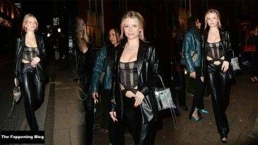 Lottie Moss Flashes Her Boobs on a Night Out at The Windmill in London 19s Soho on fanspics.net