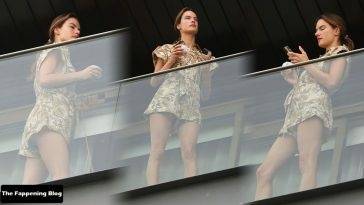 Leggy Alessandra Ambrosio Snaps Away While Enjoying the View From Her Hotel Balcony on fanspics.net