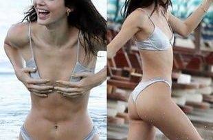 Kendall Jenner Scrawny Ass Thong Bikini Candids on fanspics.net