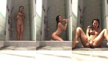 Asa Akira Nude Dildo Fucking in Shower Porn Video  on fanspics.net