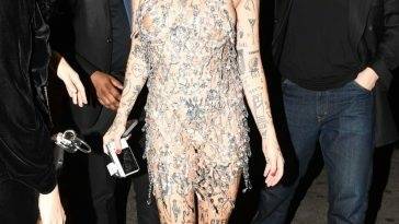 Braless Brooke Candy Looks Hot While Arriving to Playboy x Big Bunny Party on fanspics.net