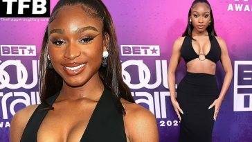 Normani Puts Her Cleavage Front and Center in a Risqué Black Gown (45 New Photos) on fanspics.net