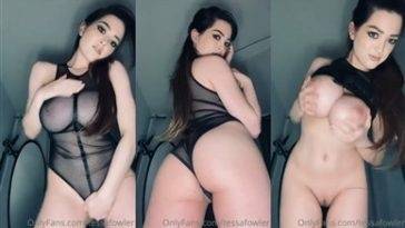 Tessa Fowler Nude Teasing in Black lingerie Porn Video Leaked on fanspics.net