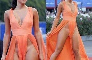 Giulia Salemi Crotch And Nipple Slips Dress Malfunction on fanspics.net