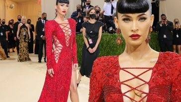 Megan Fox Looks Sexy in Red at the 2021 Met Gala in NYC (148 Photos) [Updated] on fanspics.net