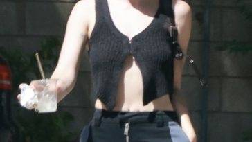 Scout Willis Shows Off Her Slim Figure in a Black Top in LA on fanspics.net