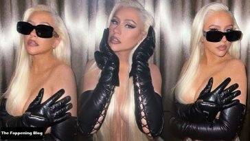 Christina Aguilera Flaunts Her Sexy Boobs in a New Topless Shoot on fanspics.net