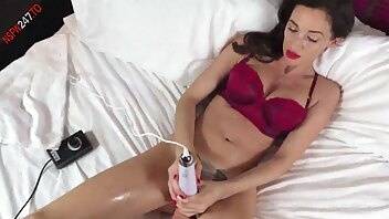 Georgie Darby penetrated by fuck machine while a vibrator teases her clit onlyfans porn videos on fanspics.net