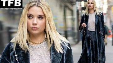 Braless Ashley Benson Looks Stylish While Heading to a Meeting in NYC on fanspics.net