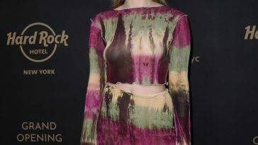 Paris Jackson Poses in a See-Through Dress at the Grand Opening of Hard Rock Hotel Times Square on fanspics.net