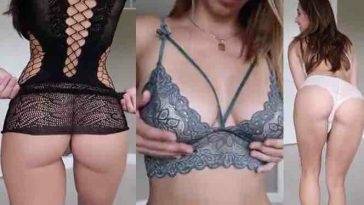 Christina Khalil Lingerie Teasing And Stretching Video! on fanspics.net