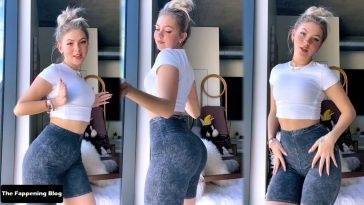 Jordyn Jones Displays Her Beautiful Butt in Tight Shorts (11 Pics + Video) on fanspics.net