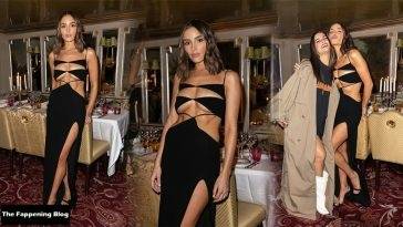 Olivia Culpo Looks Hot in a Sexy Dress at the Monot Event in Paris on fanspics.net